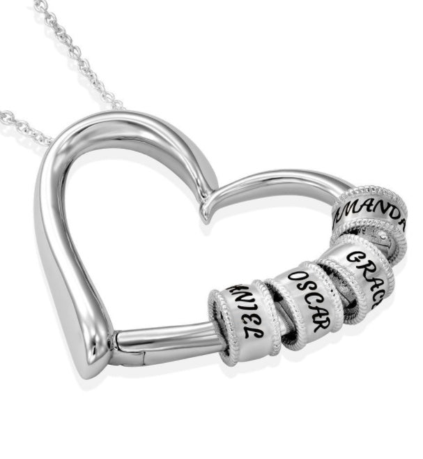 Personalized Heart Necklace for Women – Custom Name Pendant Jewelry Gift