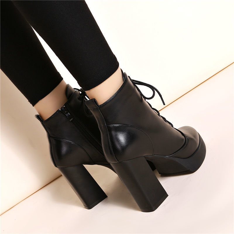 New High-heeled British-style Versatile Korean-style Boots