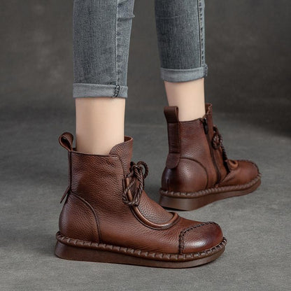 Womens Soft-soled Soft-upper Casual Non-slip Ankle Boots
