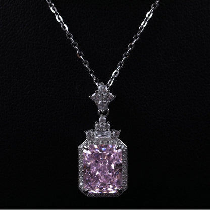 S925 Geometric Zircon Pendant Necklace – Chic Minimalist High-Fashion Jewelry