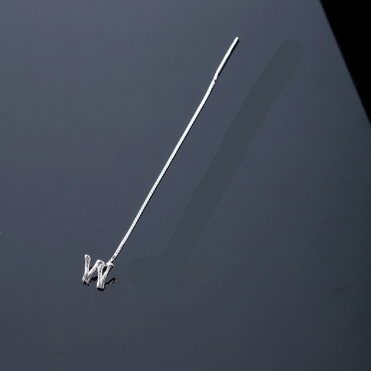 26-Letter Drop Earrings in 925 Sterling Silver – Minimalist Jewelry for Women