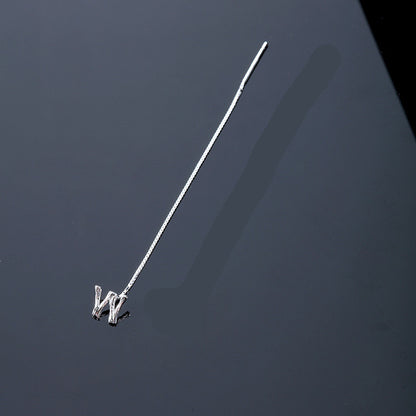 26-Letter Drop Earrings in 925 Sterling Silver – Minimalist Jewelry for Women