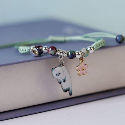 Lazy Cat Charm Bracelet for Women – Cute & Playful Jewelry