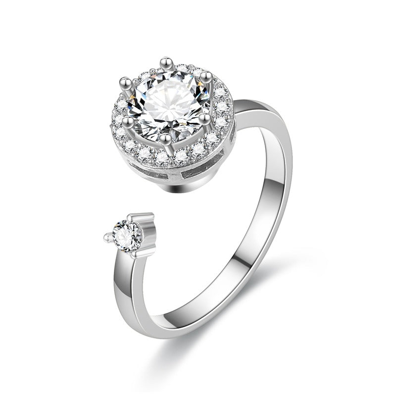 Turnable Eye & Flower Ring – Anxiety Relief Fidget Spinner Jewelry for Women