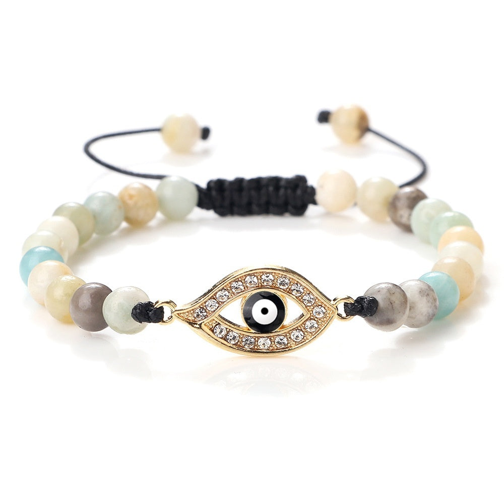 Devil’s Eye Micro Zircon-Inlaid Bracelet for Women – Elegant Protective Jewelry