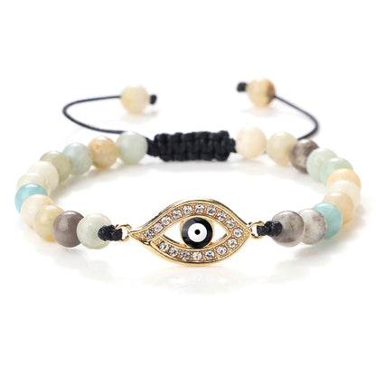 Devil’s Eye Micro Zircon-Inlaid Bracelet for Women – Elegant Protective Jewelry