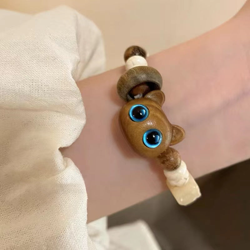 Cute Cat-Themed Beaded Bracelet for Women – Unique Animal Lover Jewelry