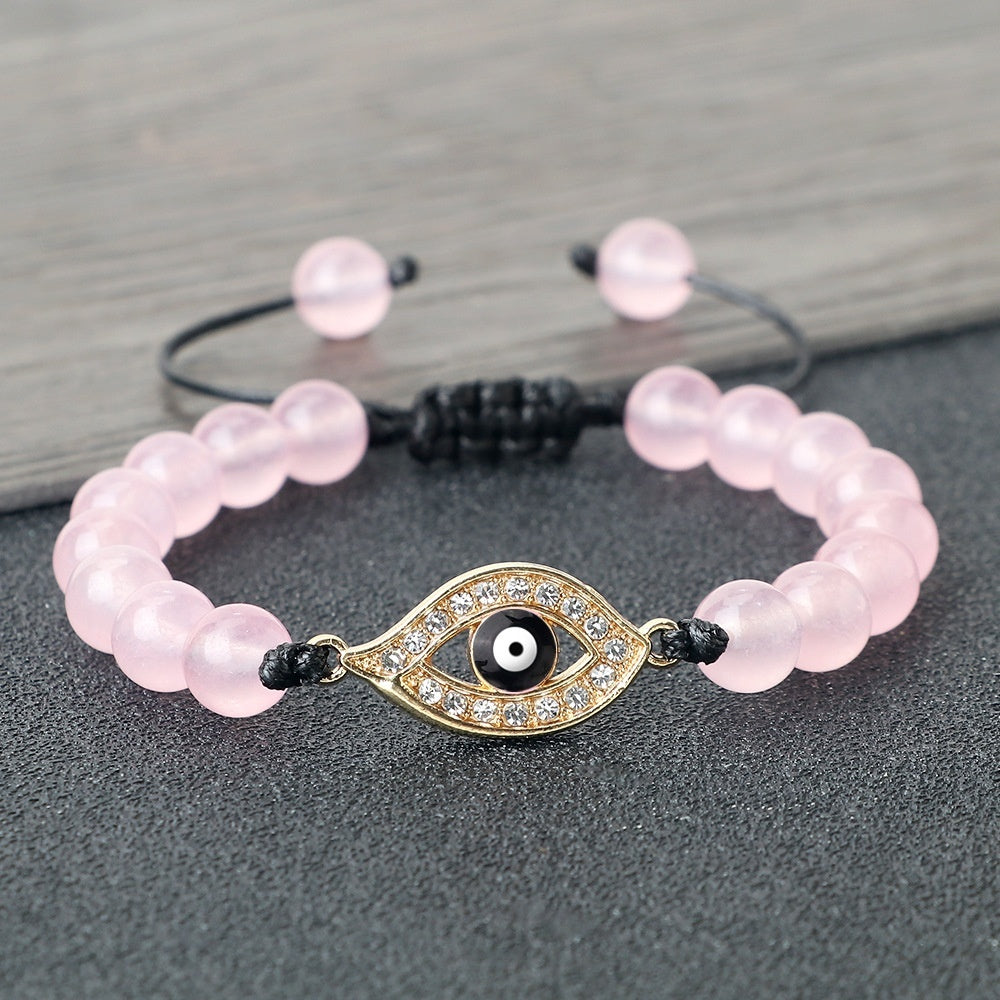 Devil’s Eye Micro Zircon-Inlaid Bracelet for Women – Elegant Protective Jewelry