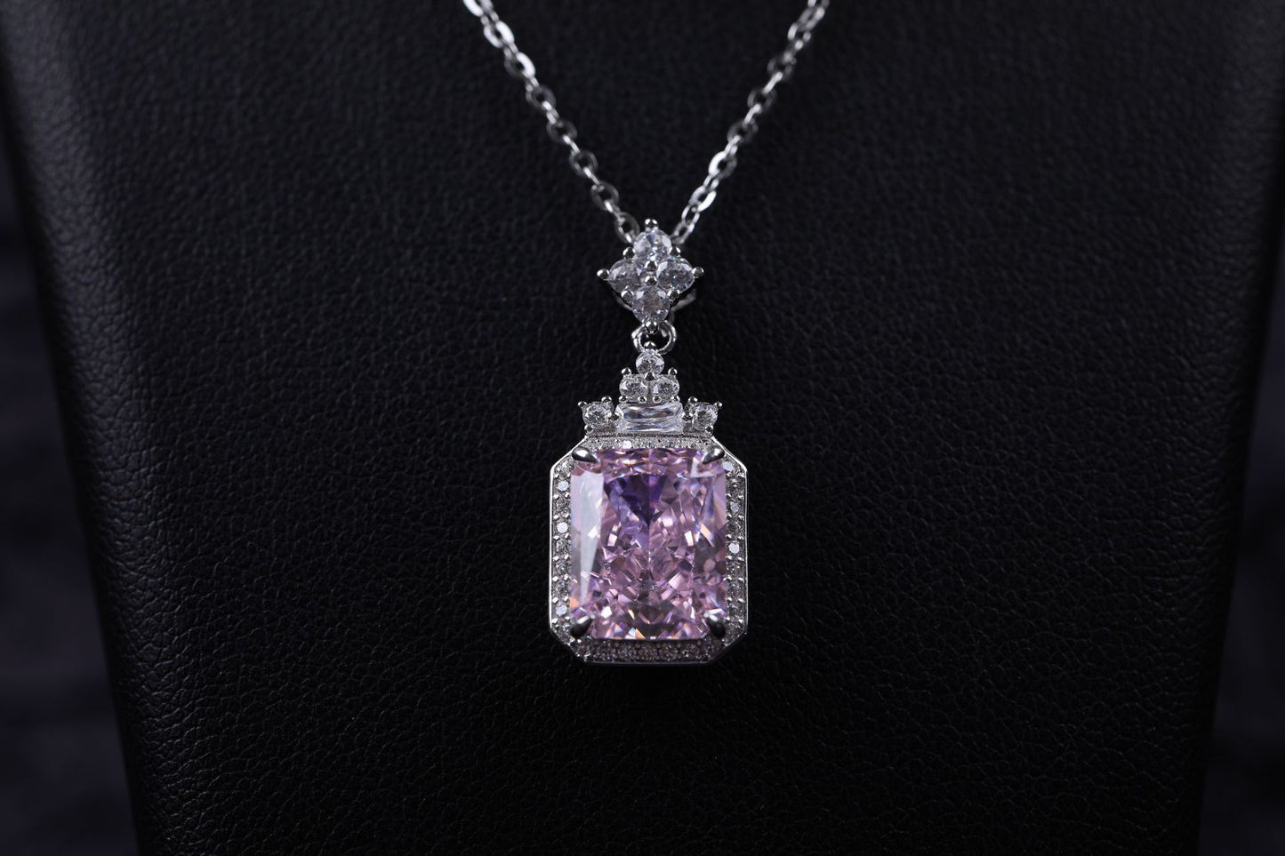 S925 Geometric Zircon Pendant Necklace – Chic Minimalist High-Fashion Jewelry