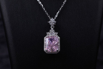 S925 Geometric Zircon Pendant Necklace – Chic Minimalist High-Fashion Jewelry