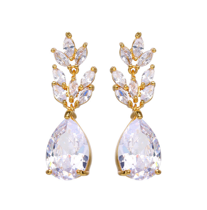 Bohemian Long Zircon Drop Earrings for Women – Minimalist Statement Jewelry