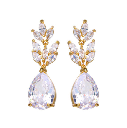 Bohemian Long Zircon Drop Earrings for Women – Minimalist Statement Jewelry