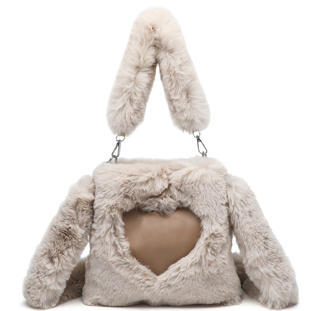 Fluffy Plush Shoulder Bag – Cozy Autumn & Winter Tote for Women