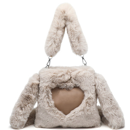 Fluffy Plush Shoulder Bag – Cozy Autumn & Winter Tote for Women