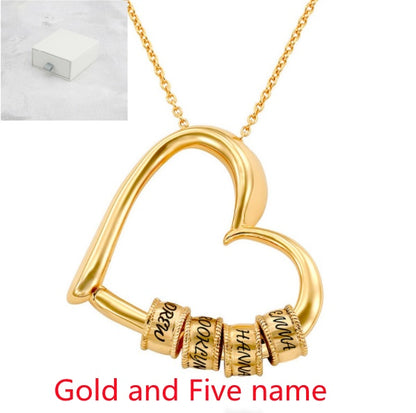 Personalized Heart Necklace for Women – Custom Name Pendant Jewelry Gift