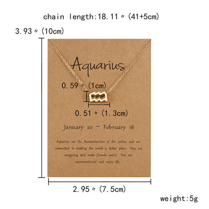 12 Constellation Zodiac Sign Choker Necklace for Women & Girls