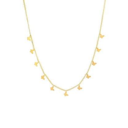 Multiple Small Butterfly Necklace for Women – Dainty Layered Pendant Jewelry