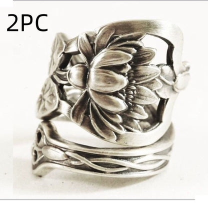 3D Rose Shaped Ring – Vintage Flower Fashion Jewelry for Women