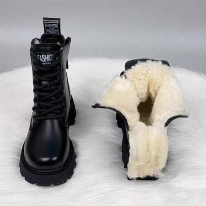 Womens Stylish Padded Insulated Boots With Thick Soles