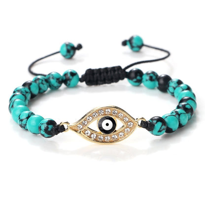 Devil’s Eye Micro Zircon-Inlaid Bracelet for Women – Elegant Protective Jewelry
