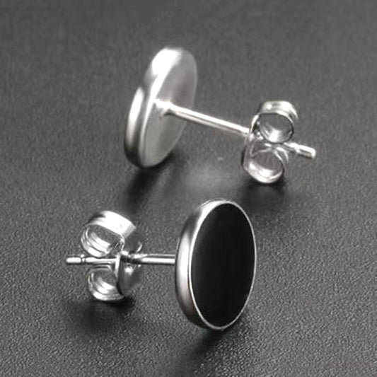 Unisex Punk Stainless Steel Stud Earrings – Hip Hop Style