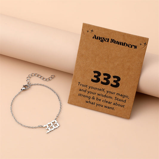 Angel Engraved Stainless Steel Bracelet for Women – Creative Spiritual Jewelry