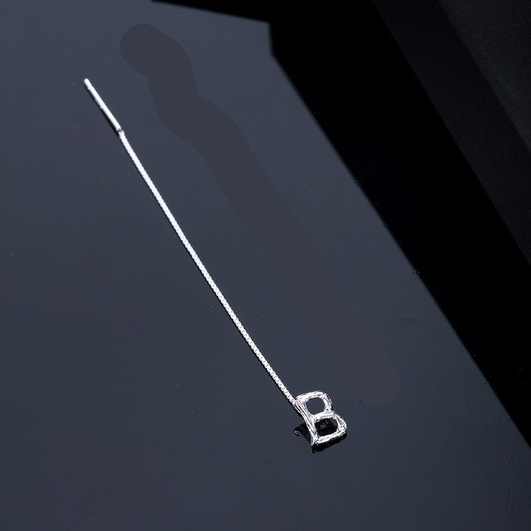 26-Letter Drop Earrings in 925 Sterling Silver – Minimalist Jewelry for Women