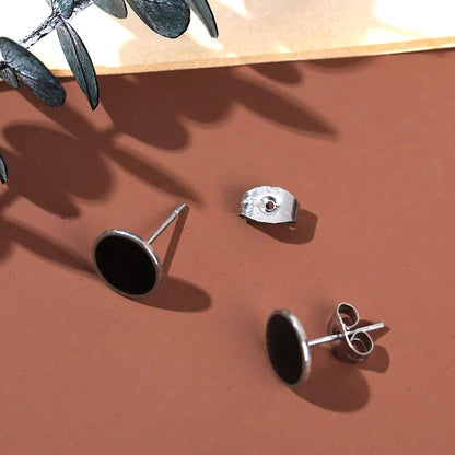 Unisex Punk Stainless Steel Stud Earrings – Hip Hop Style