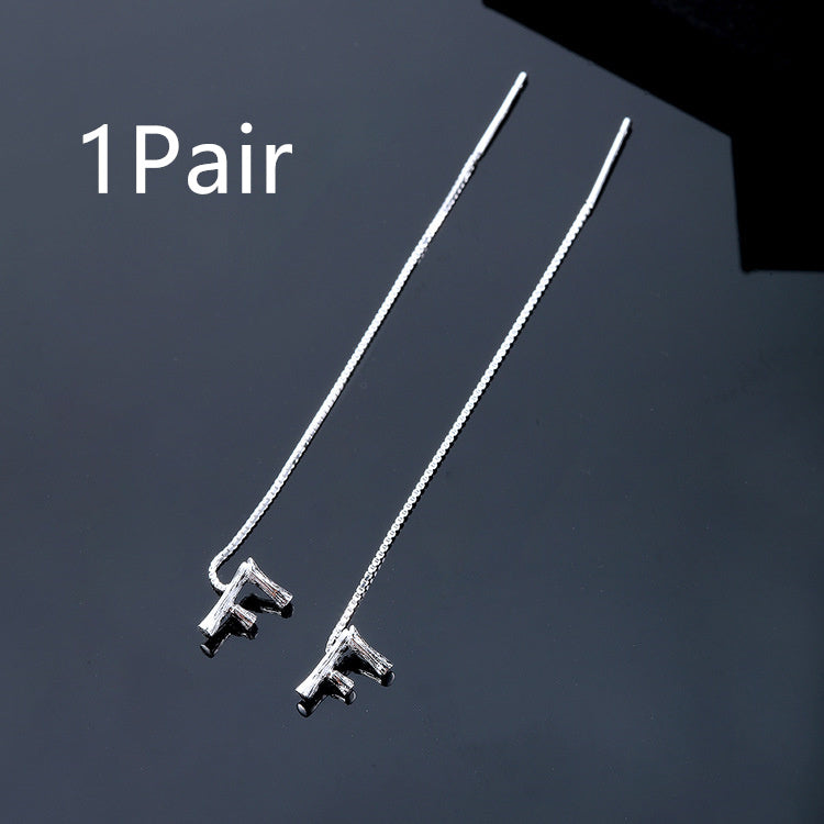 26-Letter Drop Earrings in 925 Sterling Silver – Minimalist Jewelry for Women