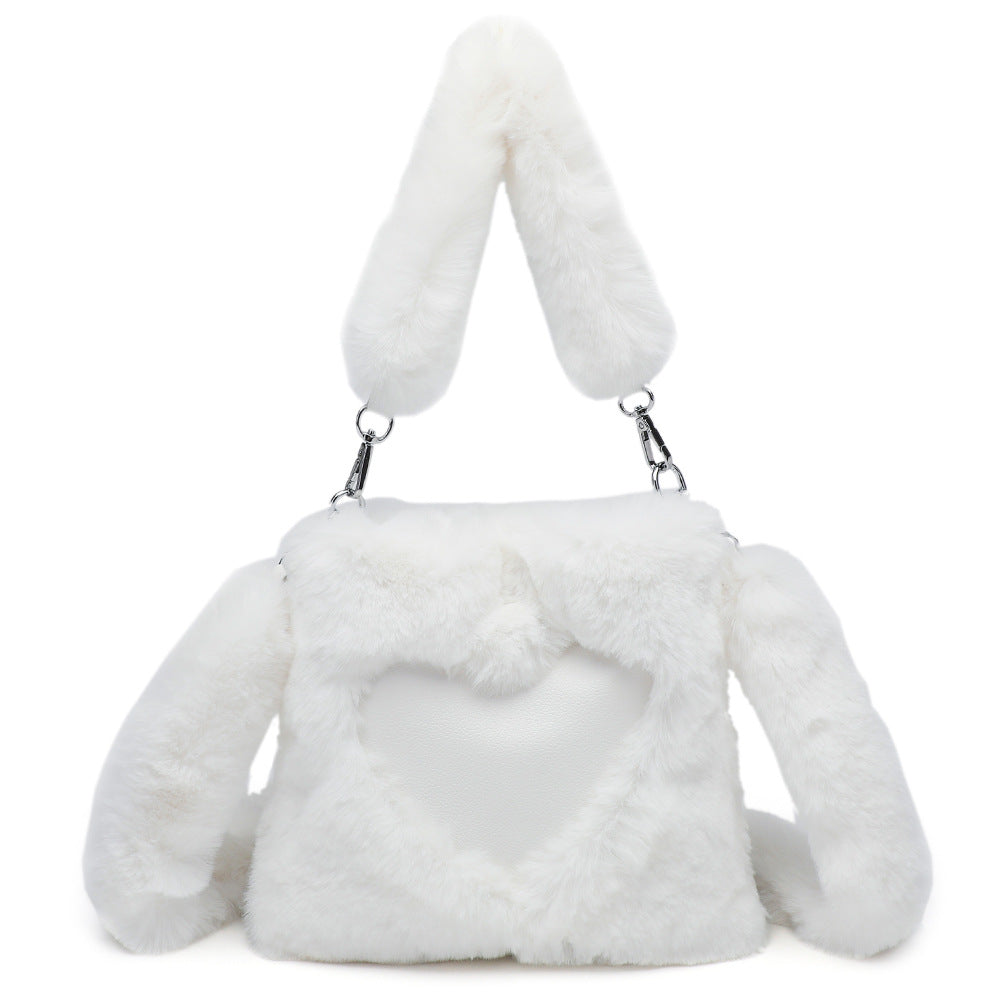 Fluffy Plush Shoulder Bag – Cozy Autumn & Winter Tote for Women