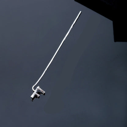 26-Letter Drop Earrings in 925 Sterling Silver – Minimalist Jewelry for Women