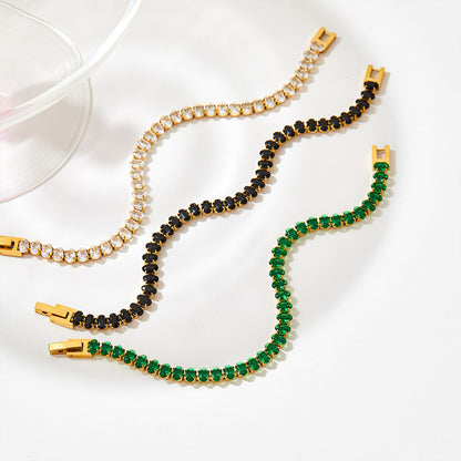 French Vintage Stainless Steel Bracelet for Women – Elegant Retro Jewelry