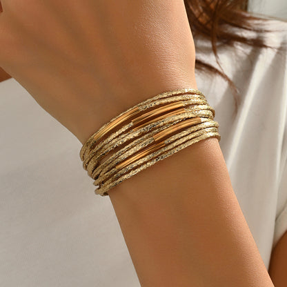 Layered Magnetic Vintage Leather Bracelet for Women – Stylish Therapeutic Jewelry