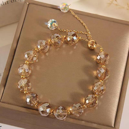 Refined Grace Crystal Woven Bracelet for Women – Elegant Beaded Jewelry