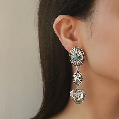 Semi-Precious Stone Beaded Twin Earrings for Women – Minimalist Jewelry