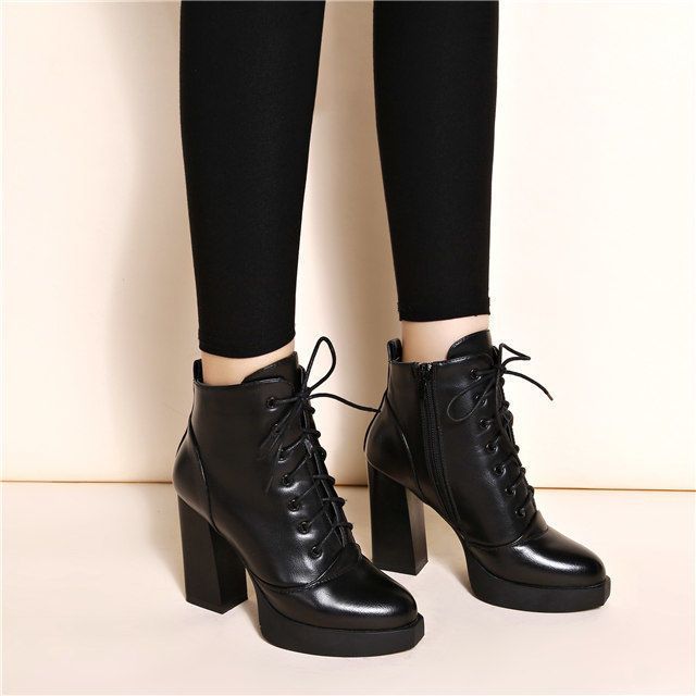 New High-heeled British-style Versatile Korean-style Boots