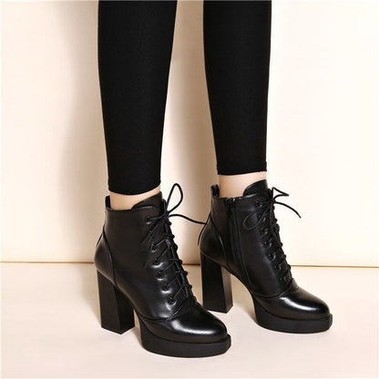 New High-heeled British-style Versatile Korean-style Boots