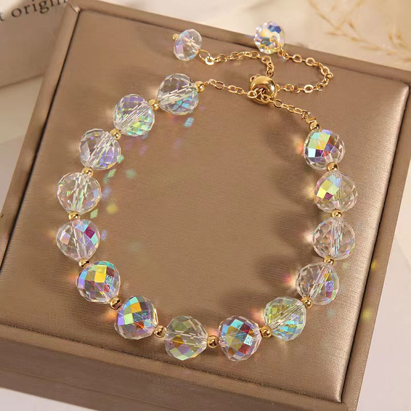 Refined Grace Crystal Woven Bracelet for Women – Elegant Beaded Jewelry